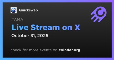 Quickswap to Hold Live Stream on X on October 31st