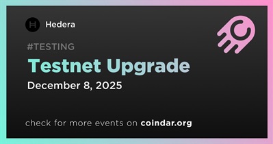Hedera to Conduct Testnet Upgrade on December 8th