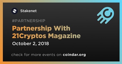 Partnership With 21Cryptos Magazine