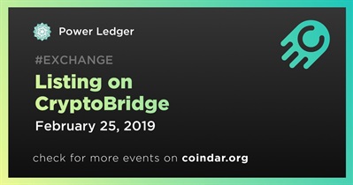 Listing on CryptoBridge