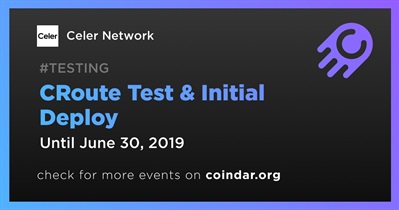 CRoute Test & Initial Deploy