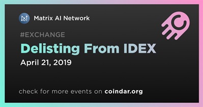 Delisting From IDEX