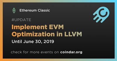 Implement EVM Optimization in LLVM