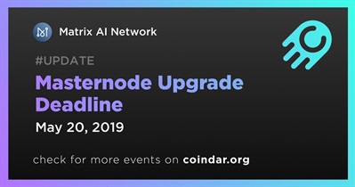 Masternode Upgrade Deadline