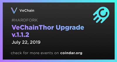 VeChainThor Upgrade v.1.1.2