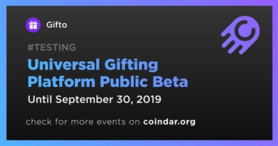 Universal Gifting Platform Public Beta