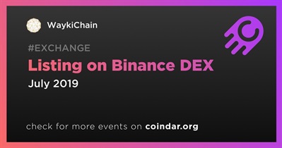 Listing on Binance DEX