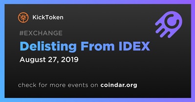 Delisting From IDEX