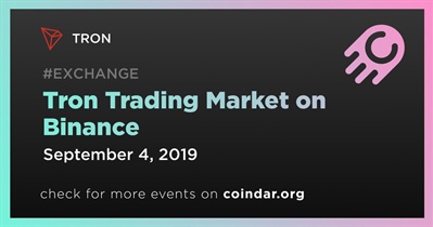 Tron Trading Market on Binance
