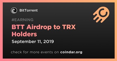 BTT Airdrop to TRX Holders