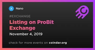 Listing on ProBit Exchange