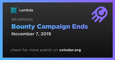 Bounty Campaign Ends