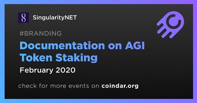 Documentation on AGI Token Staking
