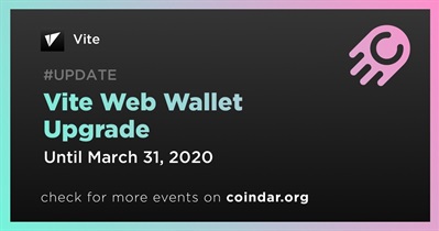 Vite Web Wallet Upgrade
