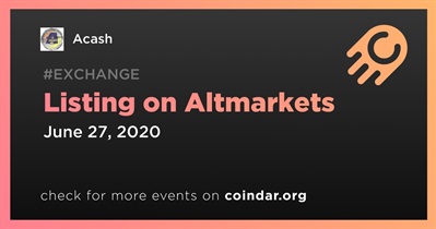 Listing on Altmarkets