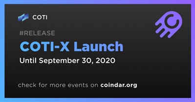 COTI-X Launch