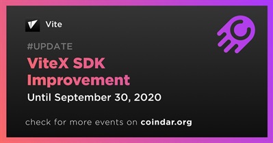 ViteX SDK Improvement