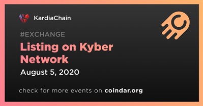 Listing on Kyber Network