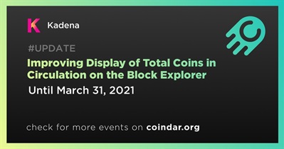Improving Display of Total Coins in Circulation on the Block Explorer