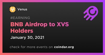 BNB Airdrop to XVS Holders