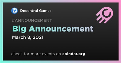 Big Announcement