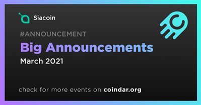 Big Announcements