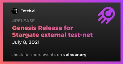 Genesis Release for Stargate external test-net