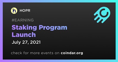Staking Program Launch