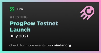 ProgPow Testnet Launch