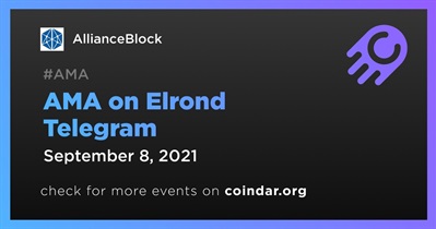 AMA on Elrond Telegram