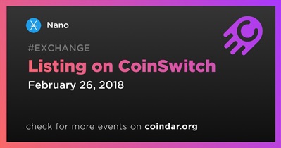 Listing on CoinSwitch