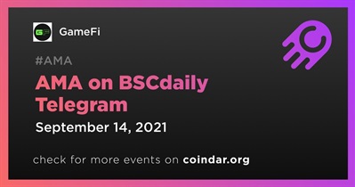 AMA on BSCdaily Telegram