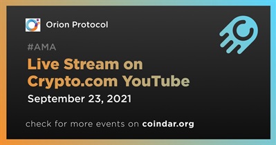 Live Stream on Crypto.com YouTube