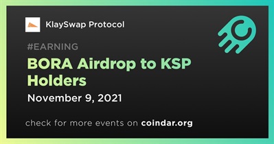 BORA Airdrop to KSP Holders