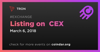 Listing on  CEX