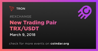 New Trading Pair TRX/USDT