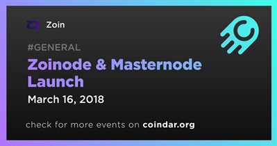 Zoinode & Masternode Launch