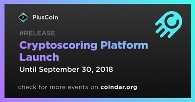 Cryptoscoring Platform Launch
