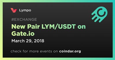 New Pair LYM/USDT on Gate.io