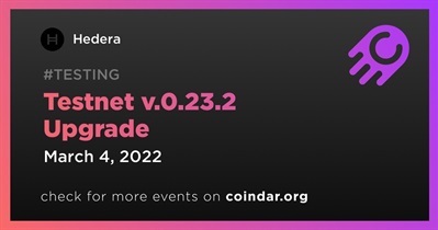 Testnet v.0.23.2 Upgrade
