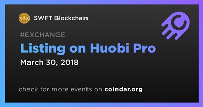 Listing on Huobi Pro