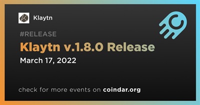 Klaytn v.1.8.0 Release