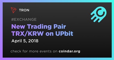 New Trading Pair TRX/KRW on UPbit