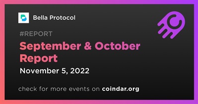 September & October Report