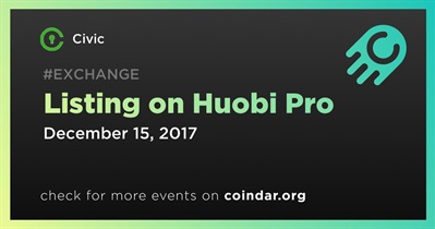 Listing on Huobi Pro