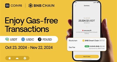 Coin98 Joins the Gas-Free Carnival, Offering Fee-Free Stablecoin Transfers on BNB Chain
