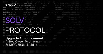 Solv Protocol to Update Liquidity Unification on August 13th