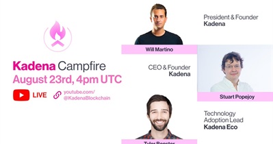 Kadena to Hold Live Stream on YouTube on August 23rd