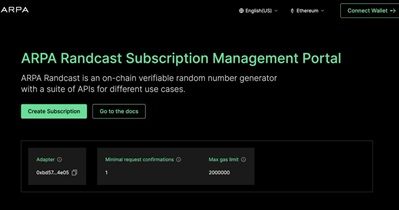 ARPA to Launch Randcast Subscription Portal