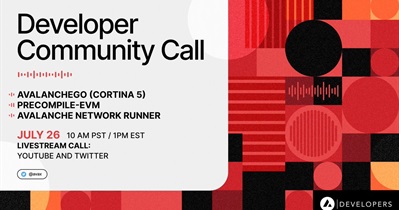 Avalanche to Host Community Call on YouTube on July 26th